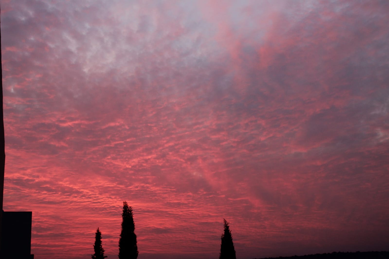 Rosa Abendhimmel über Zypern